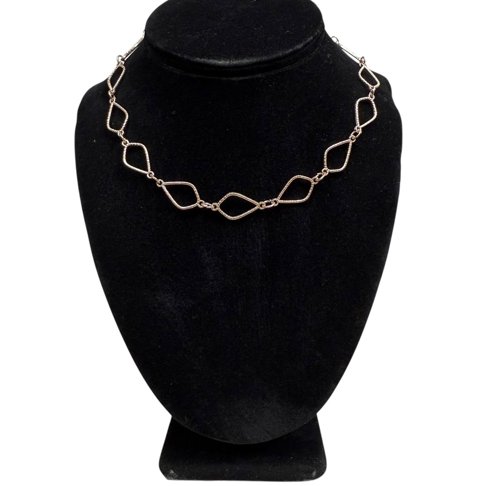 Gold Tone Dainty Chain Link Necklace Fashion Costume Jewelry Adjustable 8 in L